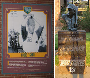 Monuments and markers dedicated to Oklahomans that played in the majors are found inside and outside of Bricktown Ballpark