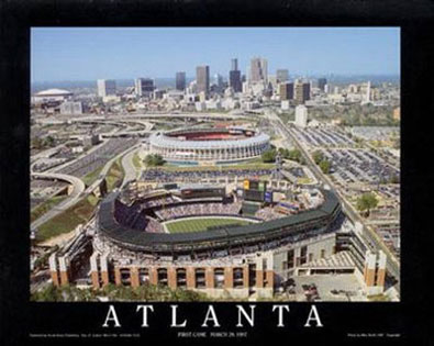 Atlanta aerial poster