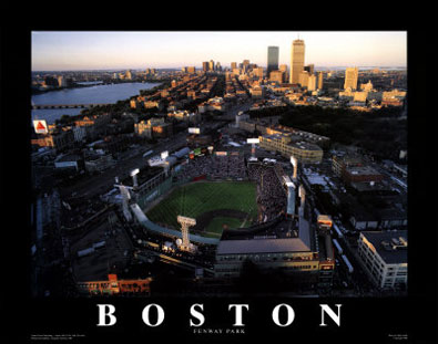 Boston aerial poster