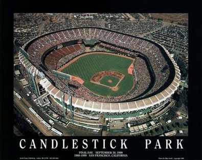 Candlestick Park aerial poster