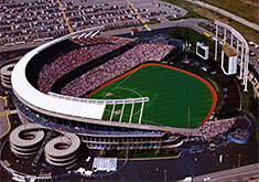 Kauffman Stadium aerial poster