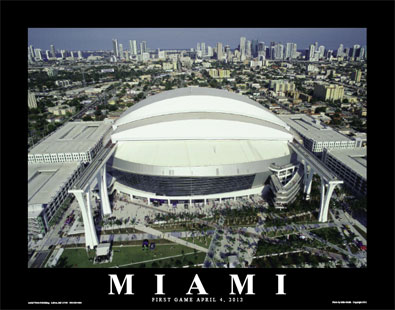 Miami aerial poster