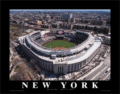 Yankee Stadium aerial poster