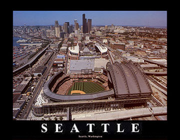 Seattle aerial poster