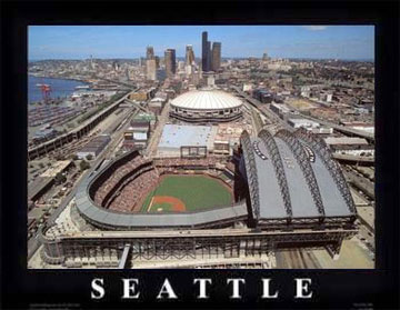 Seattle aerial poster