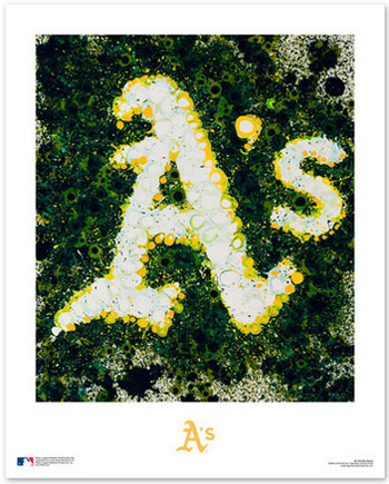 A's logo art print