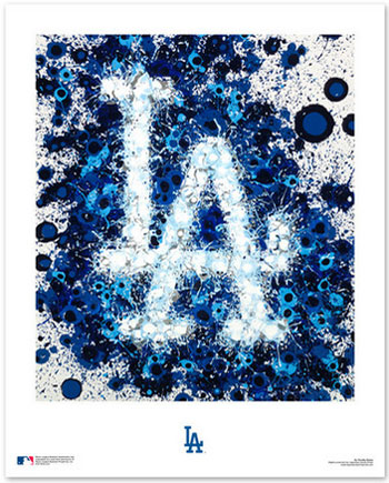 Dodgers logo art print