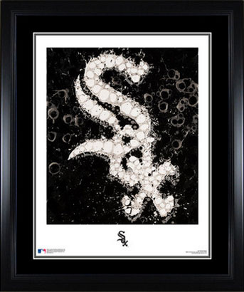 Framed and matted White Sox logo art