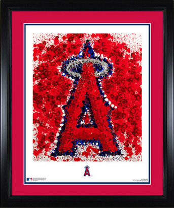 Framed and matted Angels logo art