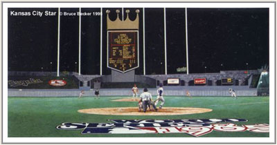 Framed 1985 Royals Stadium lithograph