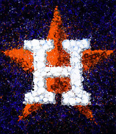 Abstract art print of Houston Astros logo