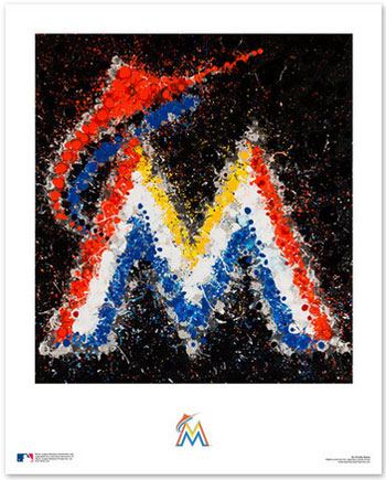 Marlins logo art print