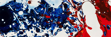 Close up of Blue Jays acrylic art logo