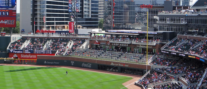 Outfield view of SunTrust Park in metro Atlanta