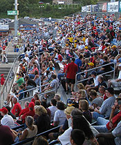 Indy league game crowd