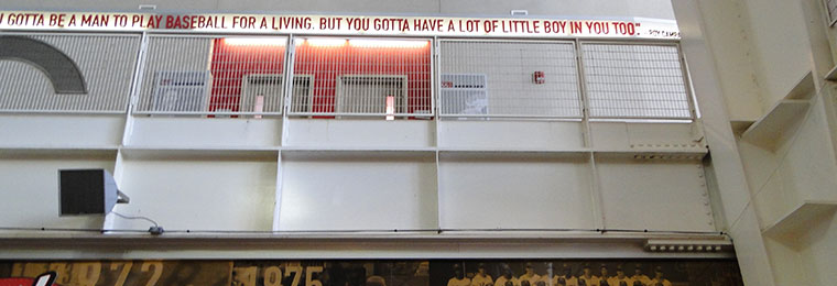 Quote inside of Great American Ball Park