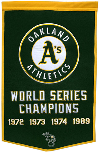 A's World Series champions banner
