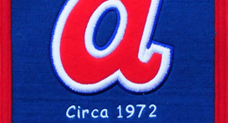 1972 era Braves logo on team heritage banner