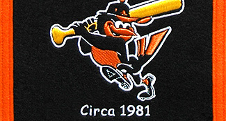 1981 era Orioles logo on team heritage banner
