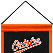 Hanging device for Orioles heritage banner