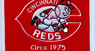 1975 era Reds logo on team heritage banner