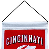 Hanging device for Reds heritage banner