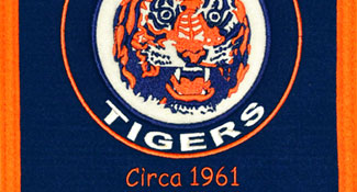 1961 era Tigers logo on team heritage banner