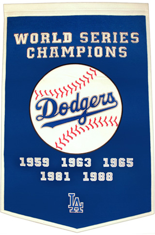 Dodgers World Series champions banner