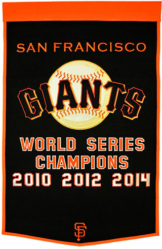 Giants World Series champions banner