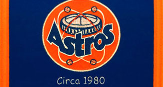 1980 era Astros logo on team heritage banner