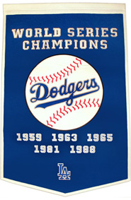 Dodgers championship banner