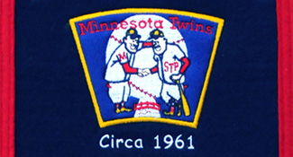 1961 Twins logo on team heritage banner