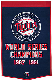 Twins championship banner