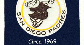 1969 era Padres logo on team heritage banner