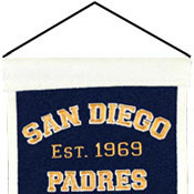 Hanging device for Padres heritage banner