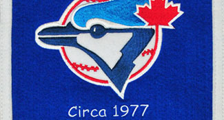 1977 era Blue Jays logo on team heritage banner