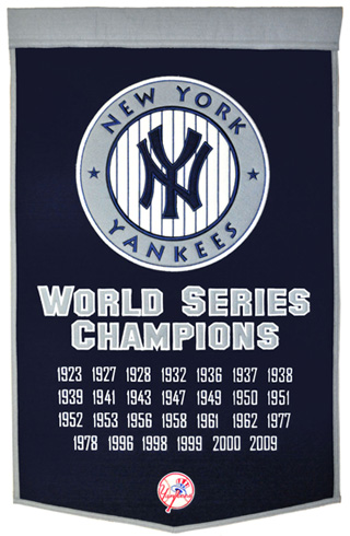 Yankees World Series champions banner