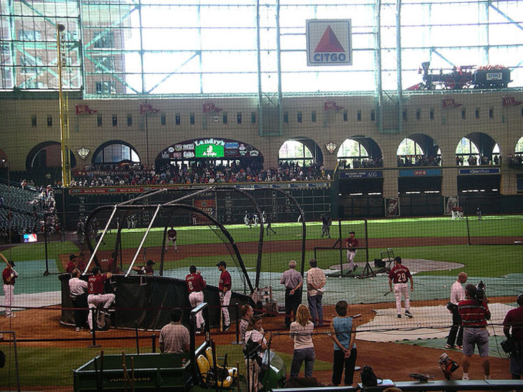 Batting Practice at Minute Maid Park in Houston