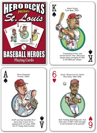 St. Louis Cardinals baseball heroes playing cards