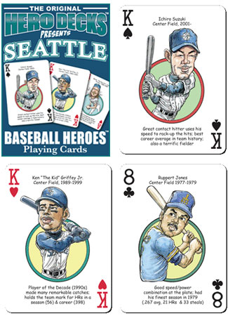 Seattle Mariners baseball heroes playing cards