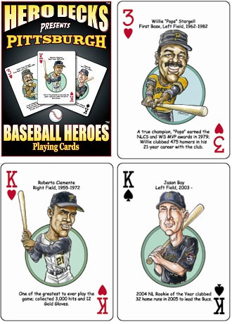 Pittsburgh Pirates baseball heroes playing cards