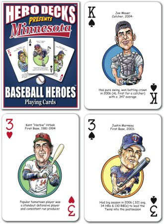 Minnesota Twins baseball heroes playing cards