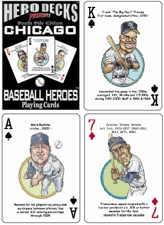 Chicago White Sox baseball heroes playing cards