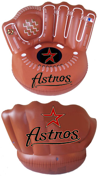 Houston Astros inflatable glove chairs