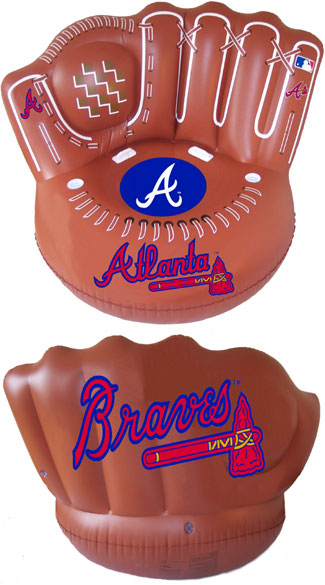 Atlanta Braves inflatable glove chairs