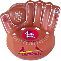Cardinals inflatable baseball glove chair