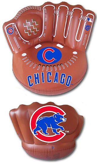 Chicago Cubs inflatable glove chairs