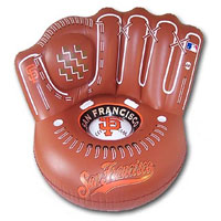 Giants inflatable baseball glove chair