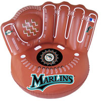 Marlins inflatable baseball glove chair