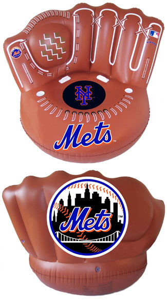 New York Mets inflatable glove chairs